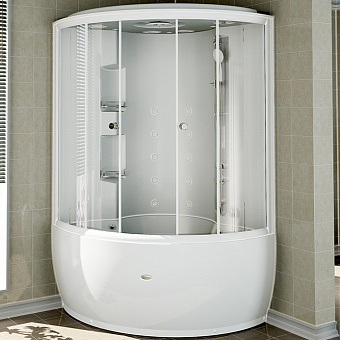 Душевая кабина RADOMIR Лаура 1-04-1-0-4-0860 128х128х240см стекло прозрачное