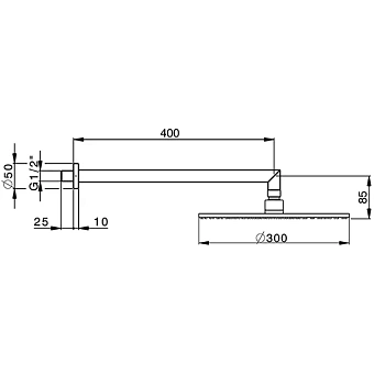 Верхний душ Cisal Shower DS0136602F никель
