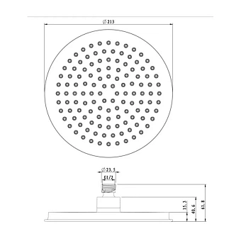 Верхний душ CAPRIGO PARTS 99-503-vot бронза