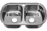 Мойка кухонная MELANA 7749 229 ti (*7) 77х49см хром