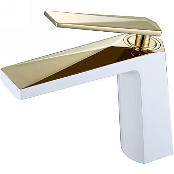 Смеситель для раковины Boheme Venturo 381-W белый/золотой