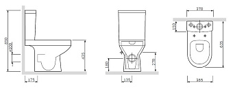 Унитаз напольный AM-PM Spirit 2.0 C708600WH безободковый без сиденья
