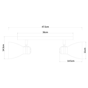 Спот Arte Lamp MERCOLED A5049AP-2GY 40Вт 2 лампы E27