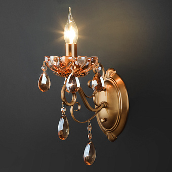 Бра Eurosvet Escada 10109/1 бронза/тонированный хрусталь Strotskis 60Вт E14