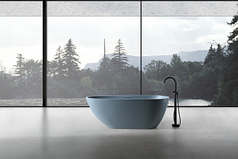 Ванна каменная Abber Dortmund AM9911G 170х75см отдельностоящая