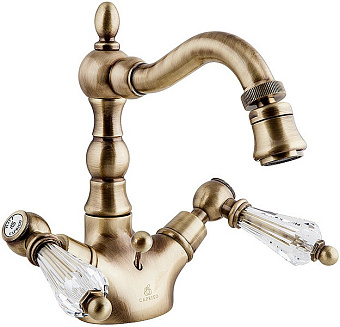 Смеситель для раковины CAPRIGO ADRIA-SWAROVSKI 01-033-vot бронза