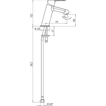 Смеситель для раковины Paini Unika 59CR205LMKM хром