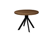 Кухонный стол раскладной AERO 100х100х74см закаленное стекло/сталь Antic Wood