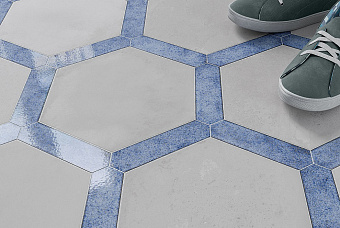 Матовый керамогранит WOW Love Affairs 114684 Concrete Hexagon Light Grey 20х23см 0,35кв.м.