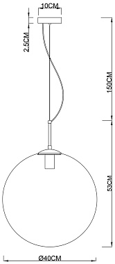 Светильник подвесной Arte Lamp VOLARE A1564SP-1PB 60Вт E27