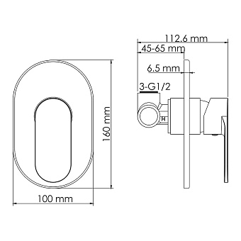 Гигиенический душ WASSERKRAFT Elbe A117451 хром/белый
