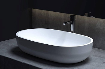 Раковина накладная SALINI GLORIA 1102205MRH S-Stone матовая 64х38,5см