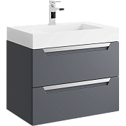 Тумба с раковиной AQWELLA Cube CUB0107GR 45х69,8х50,8см