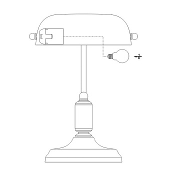 Настольная лампа Maytoni Kiwi Z153-TL-01-BS 40Вт E27