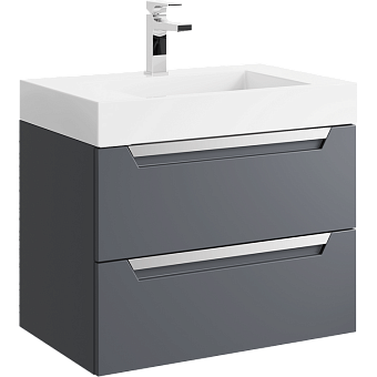 Тумба с раковиной AQWELLA Cube CUB0107GR 45х69,8х50,8см