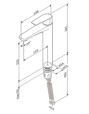 Смеситель для раковины AM-PM Gem F90A92022 чёрный