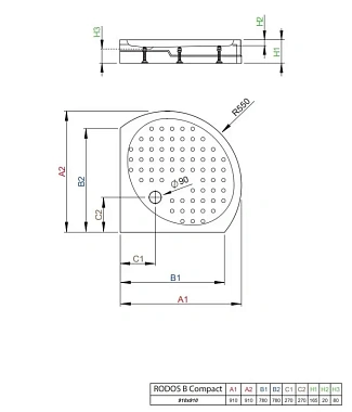 Душевой поддон RADAWAY Rodos 4D99155-03 90х90см