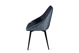 Кухонный стул поворотный AERO 50х53х84см велюр/сталь Dark Blue