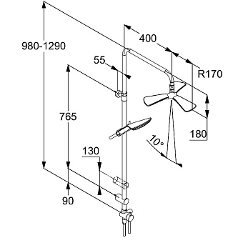 Душевая система KLUDI Fizz 6709305-00 хром