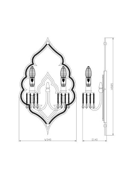 Бра Lucia Tucci TENEREZZA W5490.2 gold 120Вт E14
