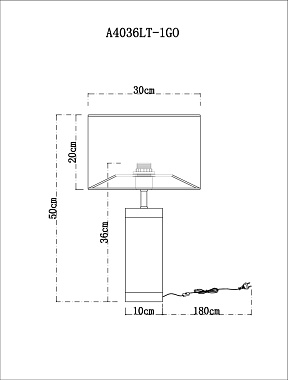 Настольная лампа Arte Lamp MAIA A4036LT-1GO 60Вт E27
