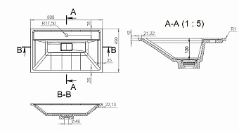Раковина мебельная AM-PM Inspire V2.0 M50AWPX0801WG 80,8х49,2см