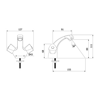 Смеситель для раковины MILARDO Tring TRISB01M01 хром глянец