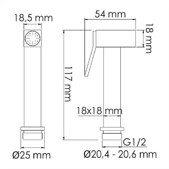 Гигиенический душ WASSERKRAFT Sauer А71097 золото