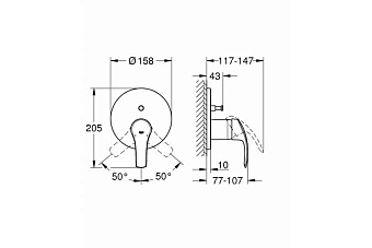 Смеситель для ванны GROHE Eurosmart 24043002 хром