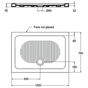 Душевой поддон IDEAL STANDARD CONNECT T267401 70х100см