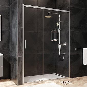 Душевая дверь AM-PM Gem W90G-140-1-195MT 195х140см стекло прозрачное