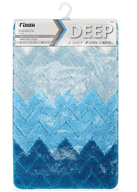 Коврик для ванной FIXSEN Deep FX-5003C 50х80см голубой