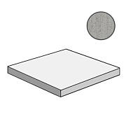 Плитка для ступеней Atlas Concord Италия Blaze A0JH Aluminium Scalino Angolare Lapp 37,5х37,5см 0,141кв.м. лаппатированная