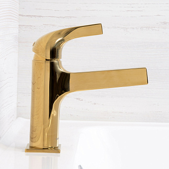 Смеситель для раковины WASSERKRAFT Sauer 7103 золото