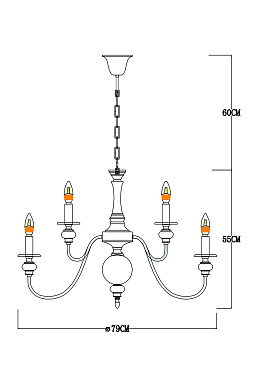Люстра подвесная Arte Lamp PASSONI A6097LM-12PB 40Вт 12 лампочек E14