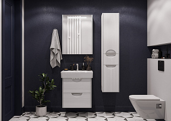 Шкаф зеркальный Акватон Сильва 1A216202SIW70 14х60х78см с подсветкой