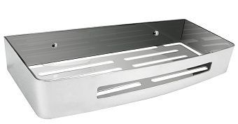 Полка в ванную прямоугольная Azario AZ-170 1-ярусная 13х30см хром