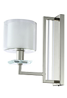 Бра CRYSTAL LUX NICOLAS NICOLAS AP1 NICKEL/WHITE 60Вт E14