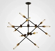 Люстра потолочная ImperiumLOFT Rod 101988-26 720Вт 12 лампочек E27