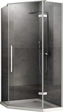 Угловое ограждение Abber Ewiges Wasser AG05080 195х80см стекло прозрачное