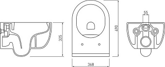 Унитаз подвесной BERGES EGO RR 082111RR безободковый с микролифтом