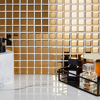 Керамическая мозаика Starmosaic Metal CIO915JY Golden Glossy 32,5х32,5см 1,01кв.м.