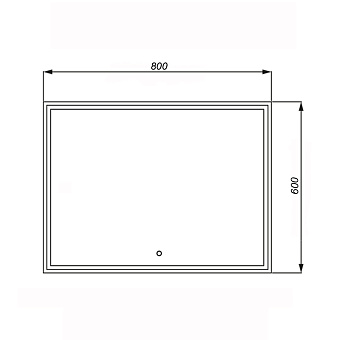 Зеркало Azario Classico Quadrato CS00078950 60х80см с подсветкой