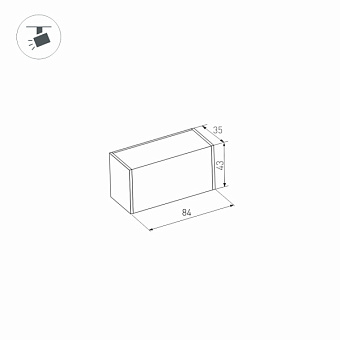 Трековый светильник Arlight Mag-Laser 027623 3Вт LED чёрный для однофазного трека
