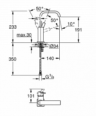 Смеситель для раковины GROHE Allure 23076000 хром