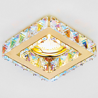 Светильник точечный встраиваемый Ambrella STANDARD  Crystal Spot K110 PR/G 12Вт GU5.3