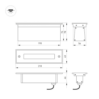 Светильник грунтовый Arlight LTD-Line 034827 8Вт IP67 LED