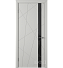 Межкомнатная дверь Владимирская фабрика дверей Stockholm Flitta Polar Black Gloss Эмаль 600х2000мм остеклённая