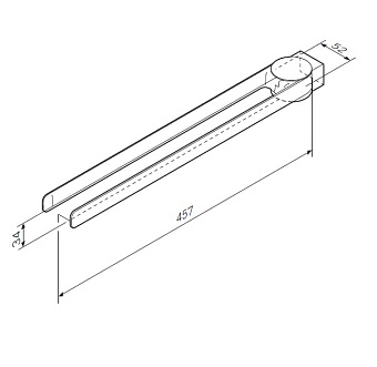 Полотенцедержатель AM-PM Inspire 2.0 A50A32600 хром 45,7см
