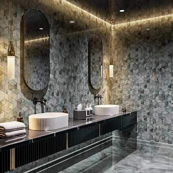 Декор KERAMA MARAZZI Джардини T017\14023 серый 37,5х45см 0,844кв.м.